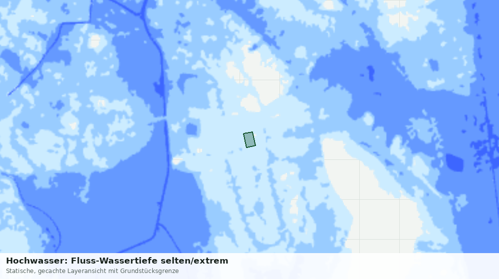 Statische Kartenansicht: Hochwasser: Fluss-Wassertiefe selten/extrem
