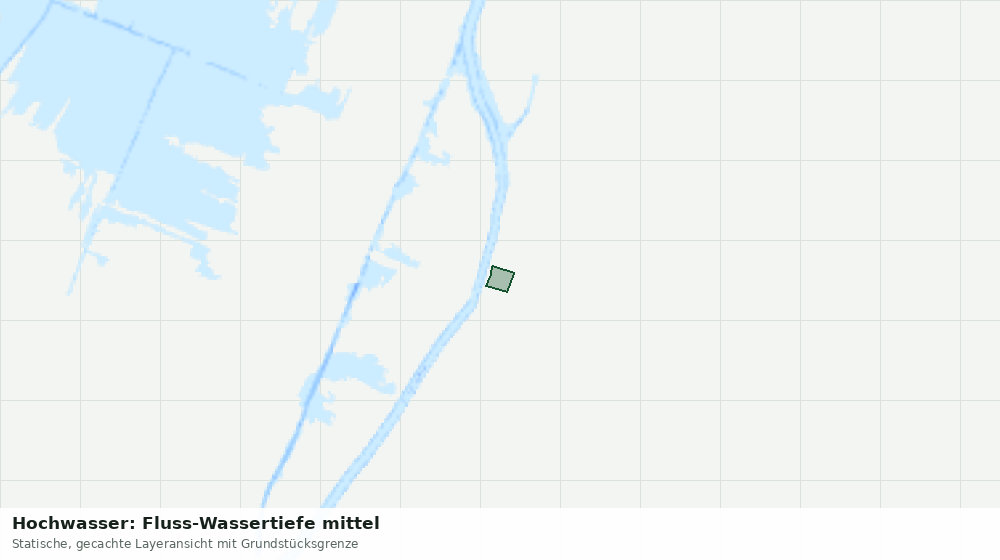 Statische Kartenansicht: Hochwasser: Fluss-Wassertiefe mittel
