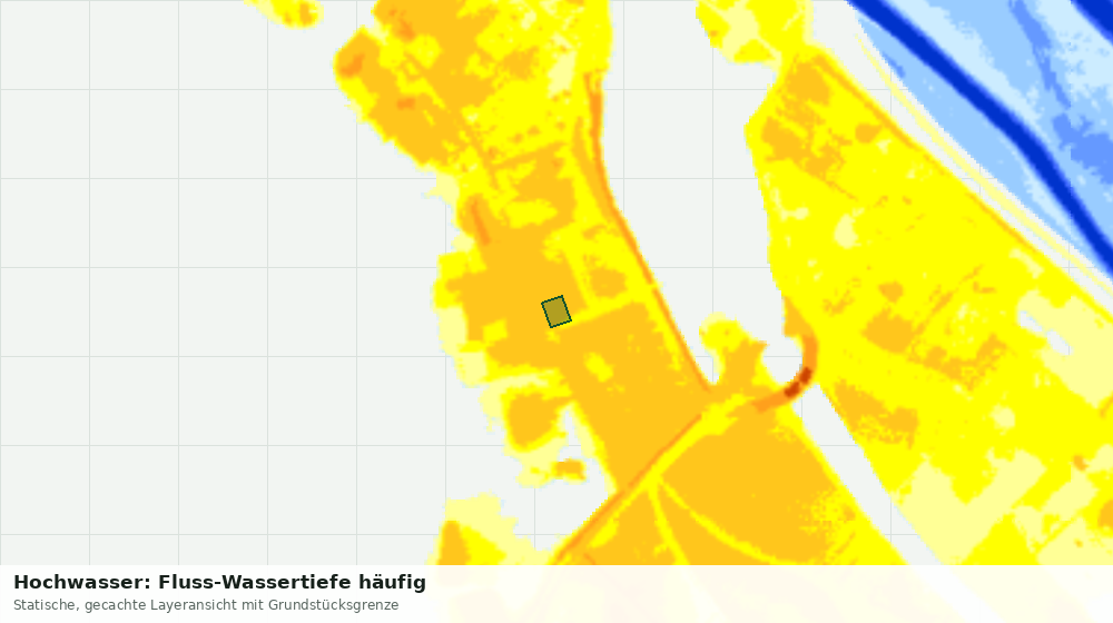 Statische Kartenansicht: Hochwasser: Fluss-Wassertiefe häufig