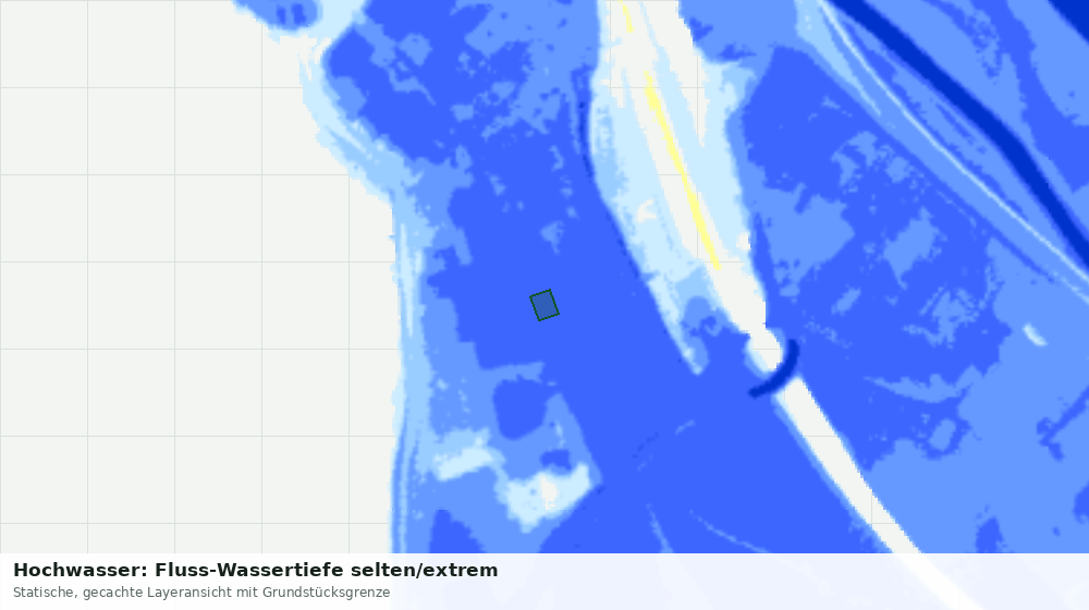 Statische Kartenansicht: Hochwasser: Fluss-Wassertiefe selten/extrem