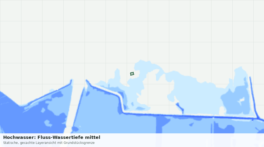 Statische Kartenansicht: Hochwasser: Fluss-Wassertiefe mittel