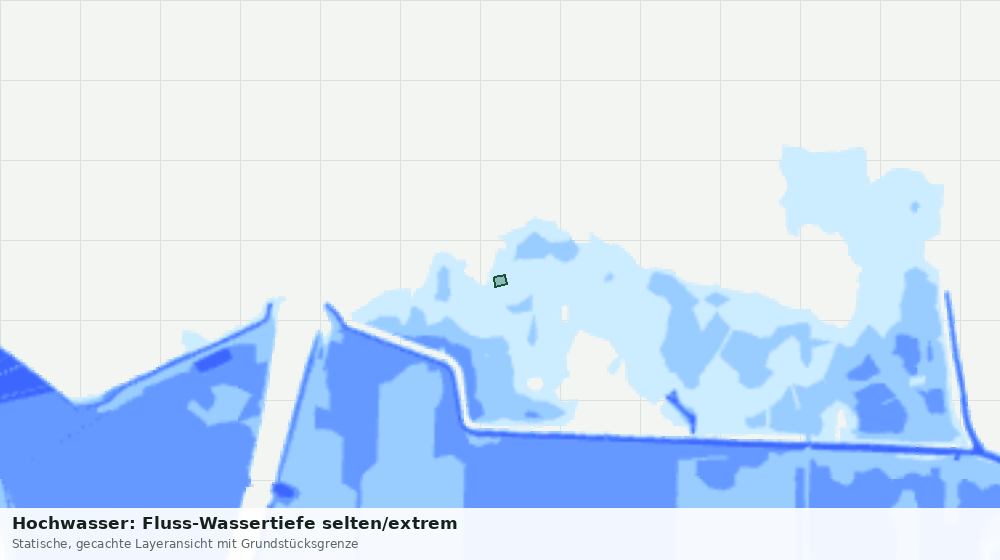 Statische Kartenansicht: Hochwasser: Fluss-Wassertiefe selten/extrem