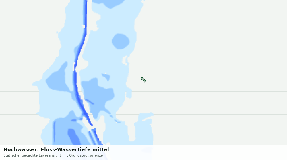 Statische Kartenansicht: Hochwasser: Fluss-Wassertiefe mittel
