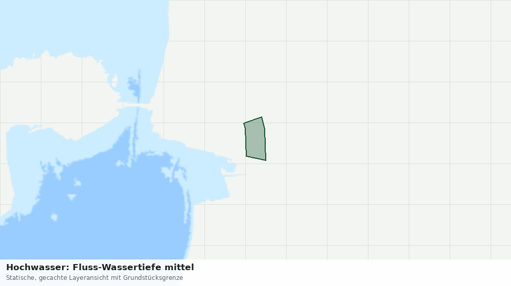 Statische Kartenansicht: Hochwasser: Fluss-Wassertiefe mittel