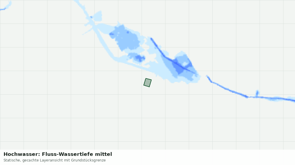 Statische Kartenansicht: Hochwasser: Fluss-Wassertiefe mittel