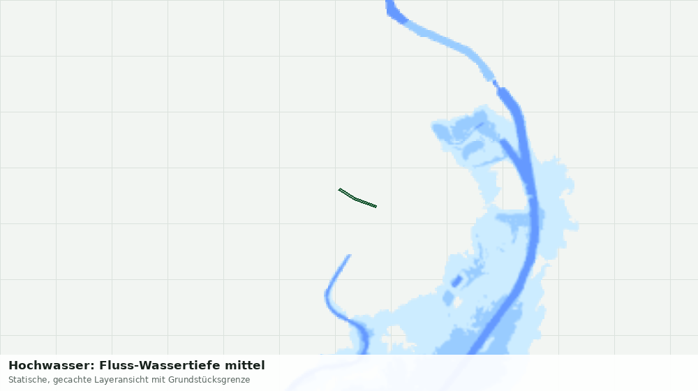Statische Kartenansicht: Hochwasser: Fluss-Wassertiefe mittel