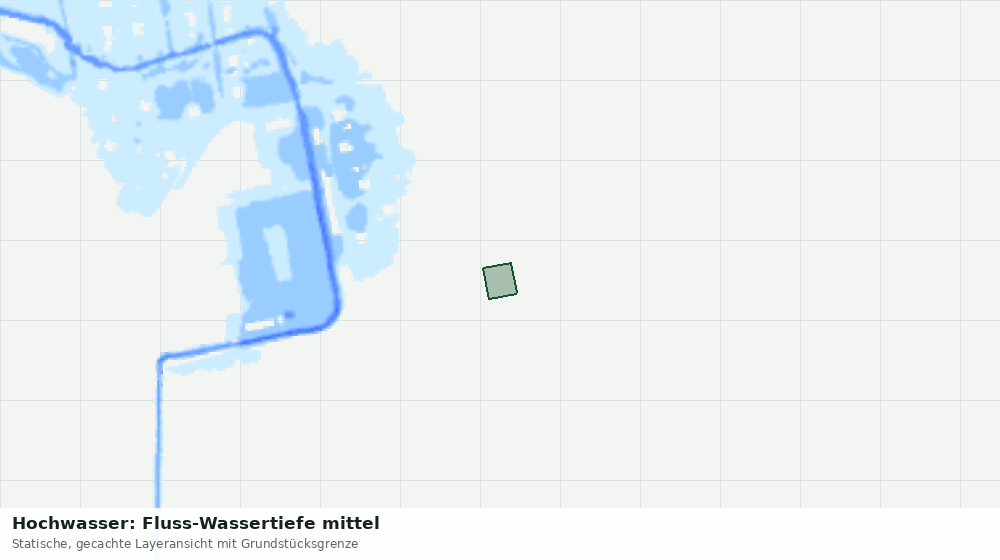 Statische Kartenansicht: Hochwasser: Fluss-Wassertiefe mittel