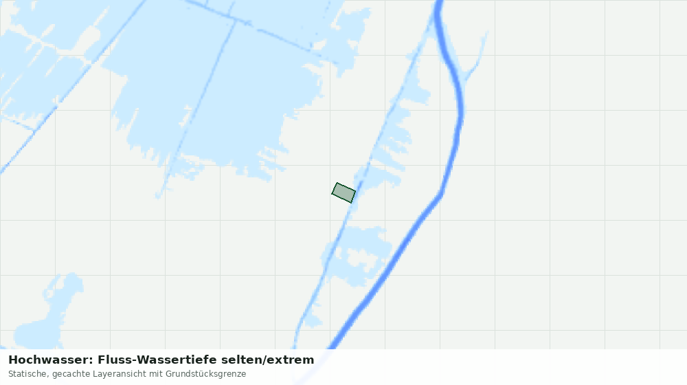 Statische Kartenansicht: Hochwasser: Fluss-Wassertiefe selten/extrem