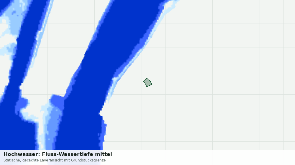 Statische Kartenansicht: Hochwasser: Fluss-Wassertiefe mittel