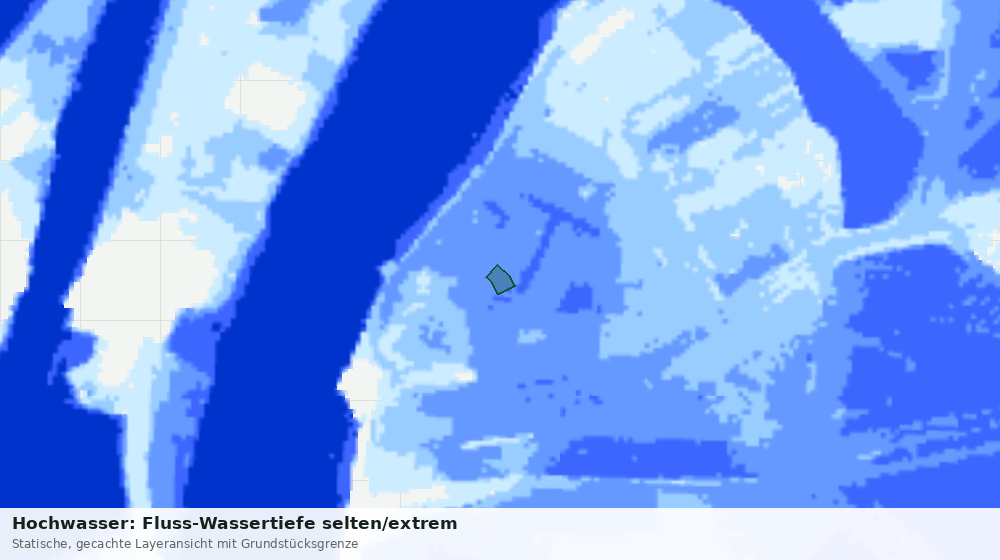 Statische Kartenansicht: Hochwasser: Fluss-Wassertiefe selten/extrem