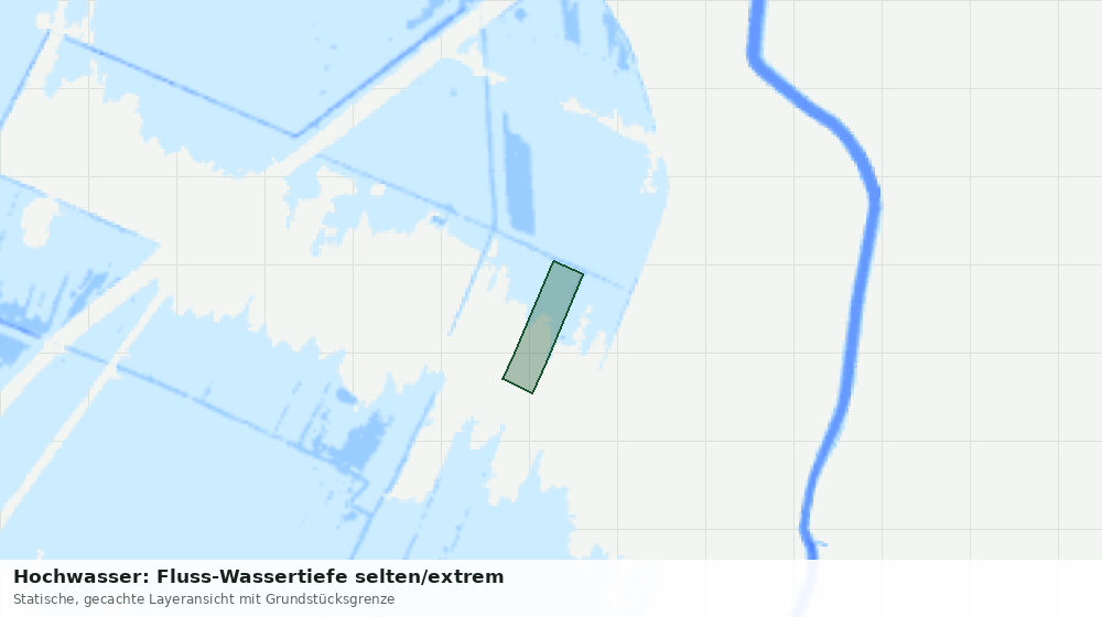 Statische Kartenansicht: Hochwasser: Fluss-Wassertiefe selten/extrem