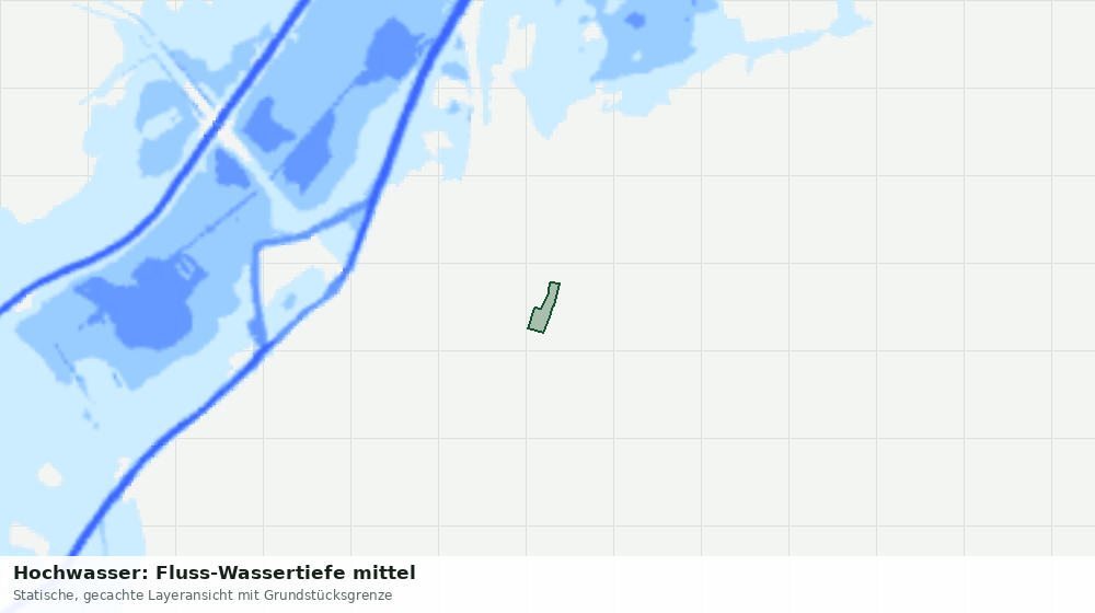 Statische Kartenansicht: Hochwasser: Fluss-Wassertiefe mittel