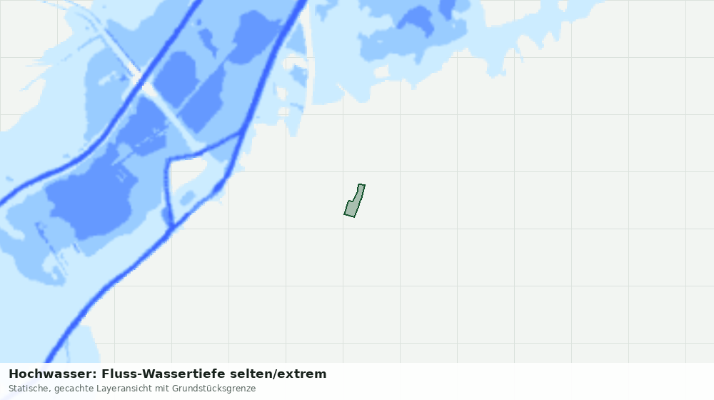 Statische Kartenansicht: Hochwasser: Fluss-Wassertiefe selten/extrem