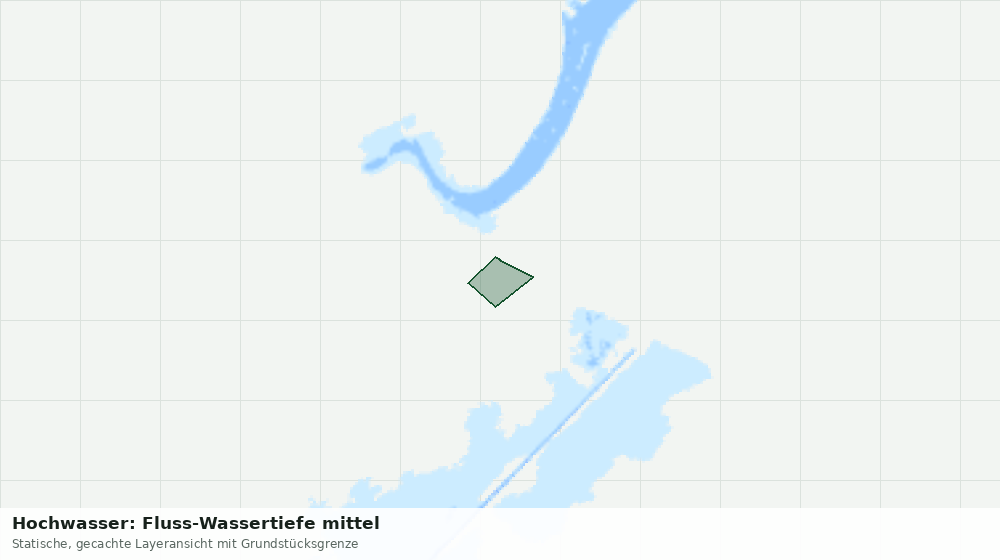 Statische Kartenansicht: Hochwasser: Fluss-Wassertiefe mittel