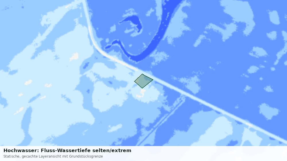 Statische Kartenansicht: Hochwasser: Fluss-Wassertiefe selten/extrem