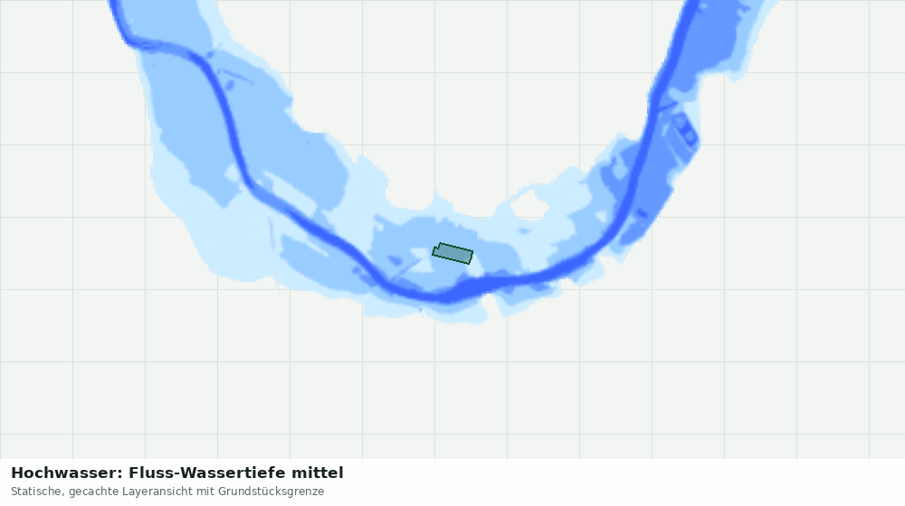 Statische Kartenansicht: Hochwasser: Fluss-Wassertiefe mittel