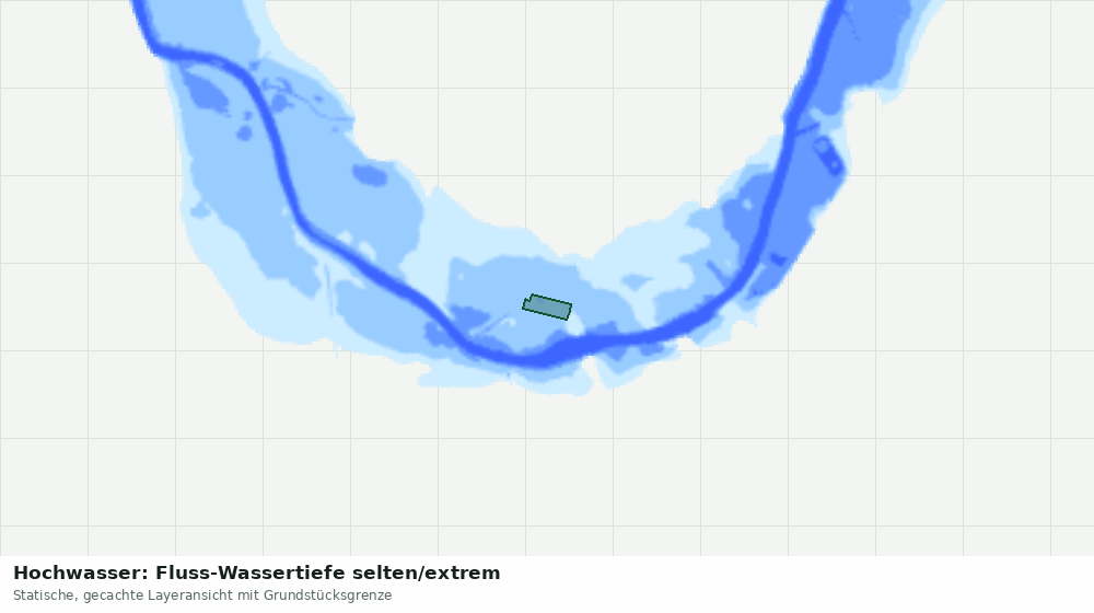 Statische Kartenansicht: Hochwasser: Fluss-Wassertiefe selten/extrem