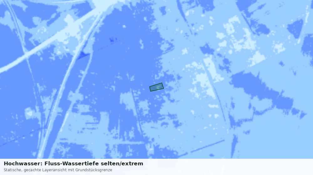 Statische Kartenansicht: Hochwasser: Fluss-Wassertiefe selten/extrem
