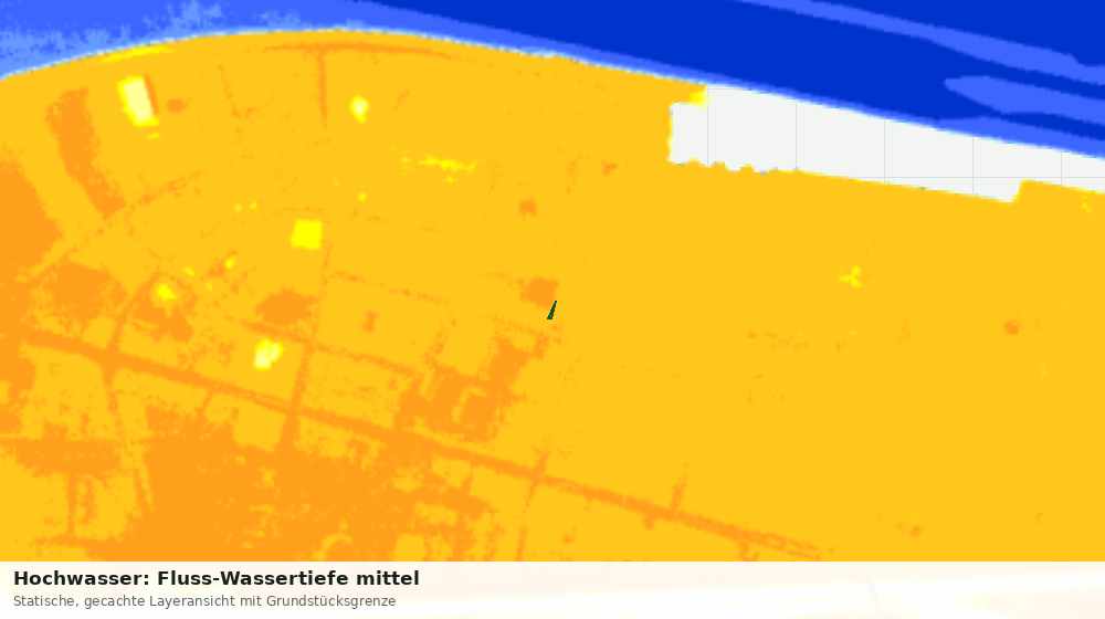 Statische Kartenansicht: Hochwasser: Fluss-Wassertiefe mittel