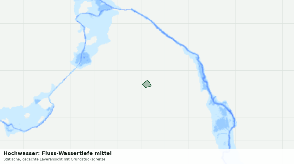 Statische Kartenansicht: Hochwasser: Fluss-Wassertiefe mittel