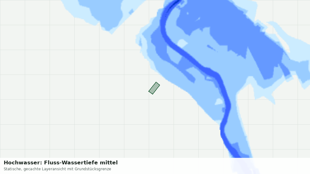 Statische Kartenansicht: Hochwasser: Fluss-Wassertiefe mittel