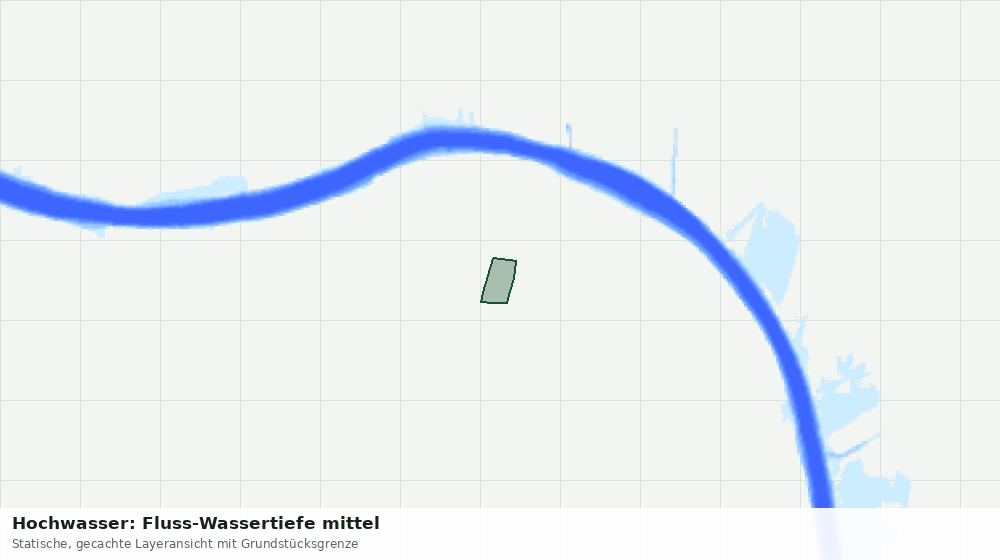 Statische Kartenansicht: Hochwasser: Fluss-Wassertiefe mittel