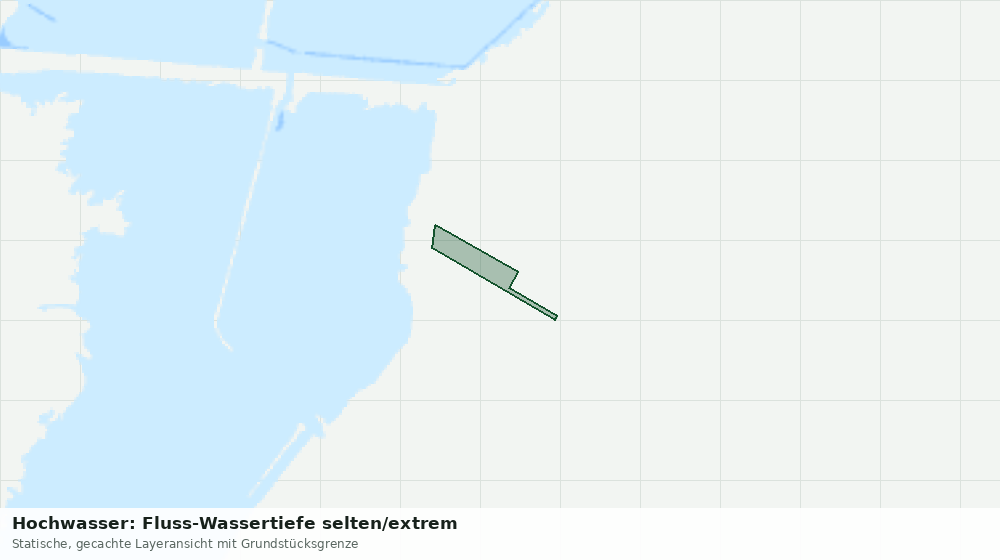 Statische Kartenansicht: Hochwasser: Fluss-Wassertiefe selten/extrem