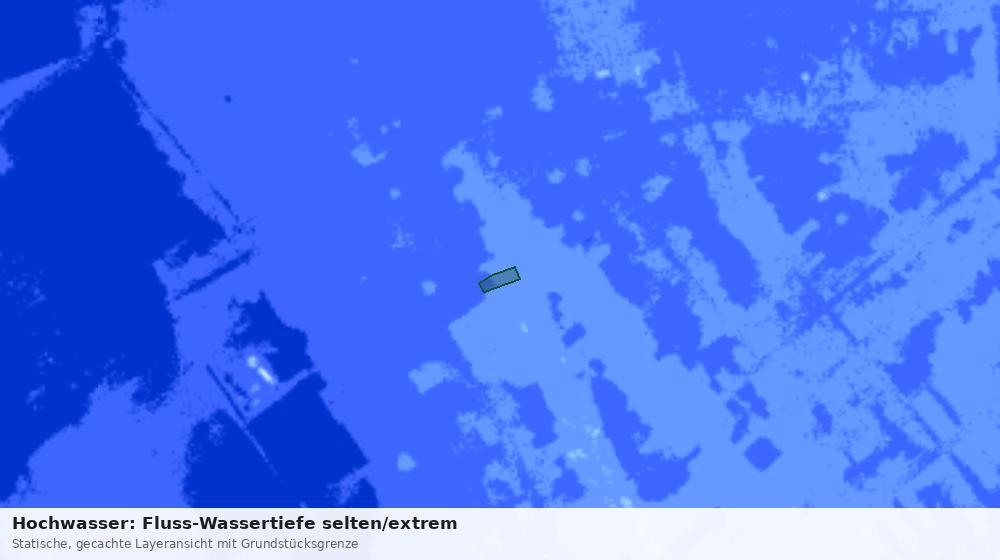 Statische Kartenansicht: Hochwasser: Fluss-Wassertiefe selten/extrem
