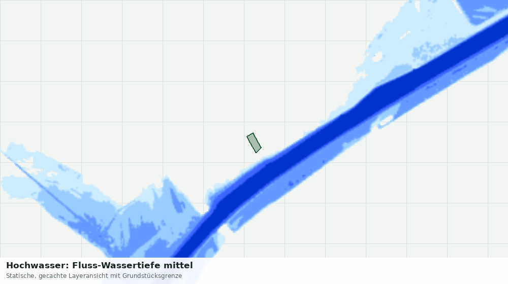 Statische Kartenansicht: Hochwasser: Fluss-Wassertiefe mittel