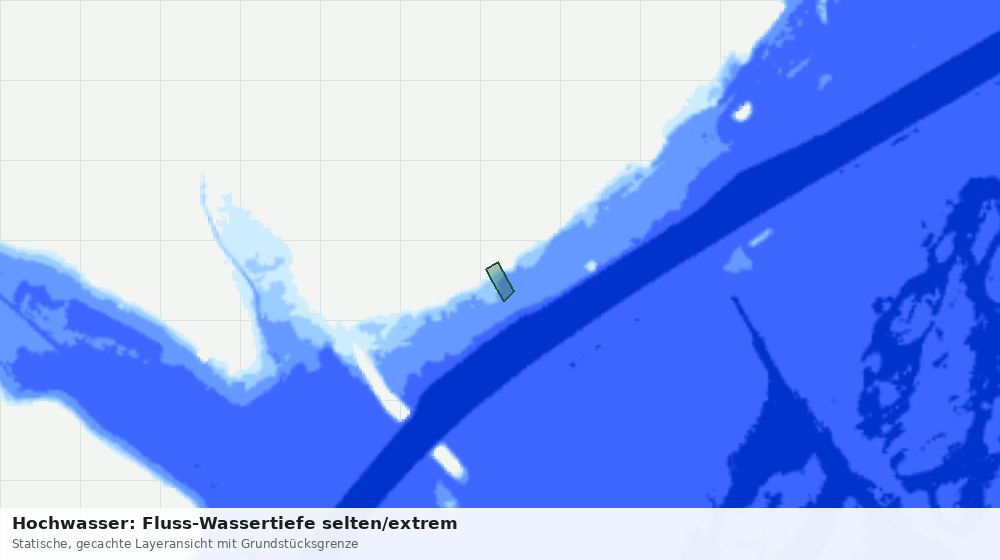 Statische Kartenansicht: Hochwasser: Fluss-Wassertiefe selten/extrem