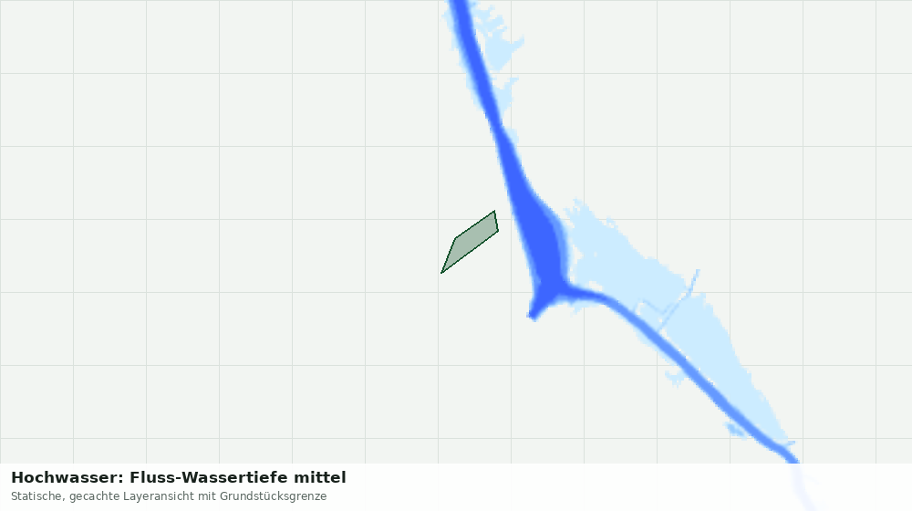 Statische Kartenansicht: Hochwasser: Fluss-Wassertiefe mittel