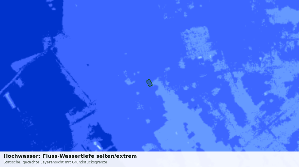 Statische Kartenansicht: Hochwasser: Fluss-Wassertiefe selten/extrem
