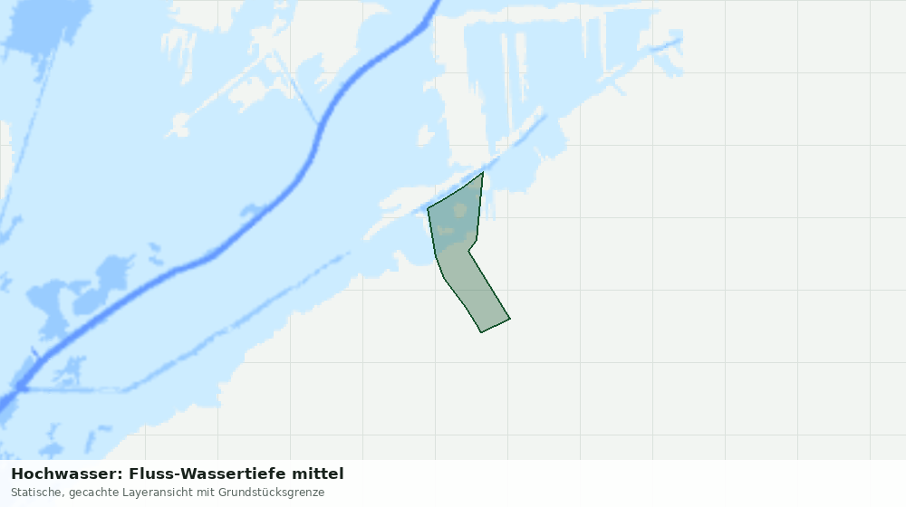 Statische Kartenansicht: Hochwasser: Fluss-Wassertiefe mittel