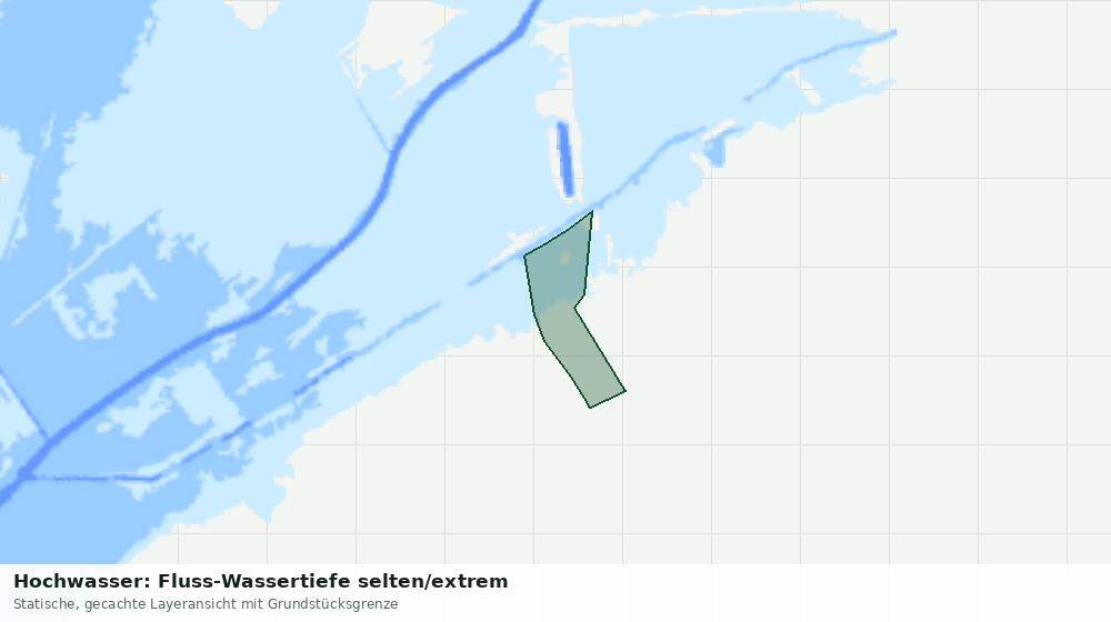 Statische Kartenansicht: Hochwasser: Fluss-Wassertiefe selten/extrem