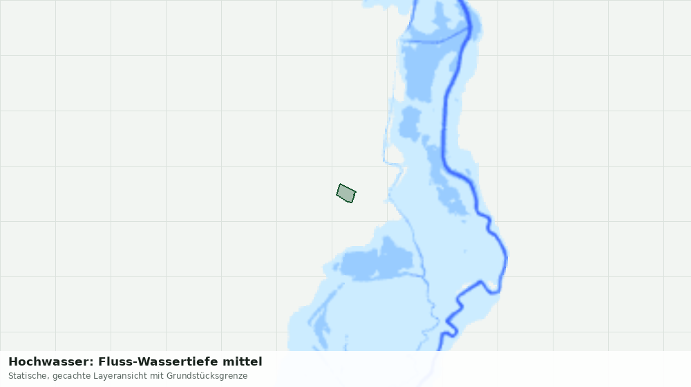 Statische Kartenansicht: Hochwasser: Fluss-Wassertiefe mittel