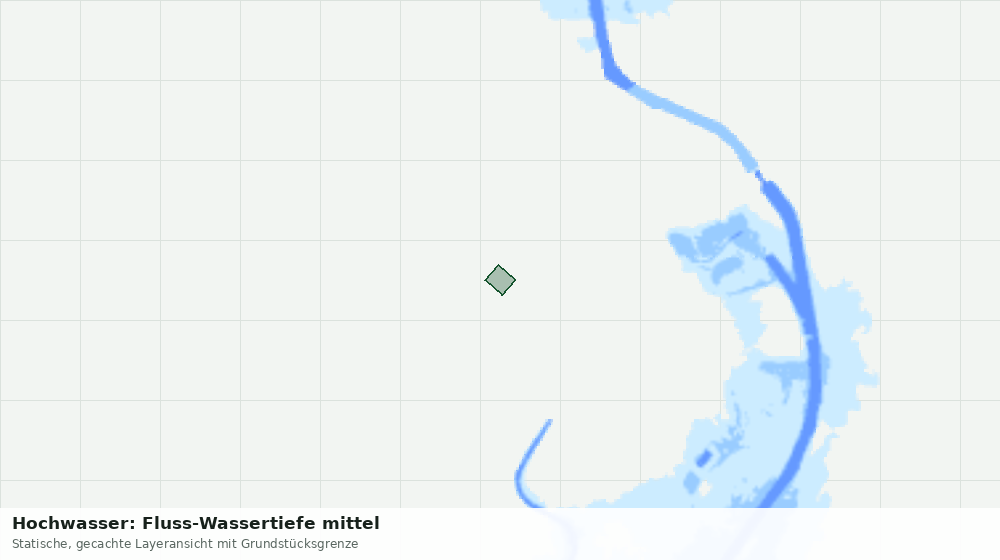 Statische Kartenansicht: Hochwasser: Fluss-Wassertiefe mittel