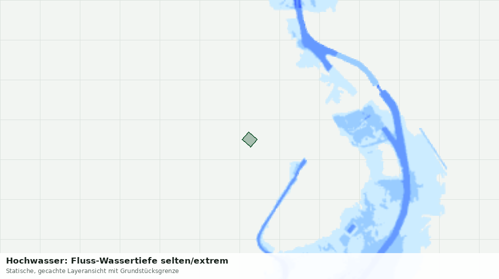 Statische Kartenansicht: Hochwasser: Fluss-Wassertiefe selten/extrem