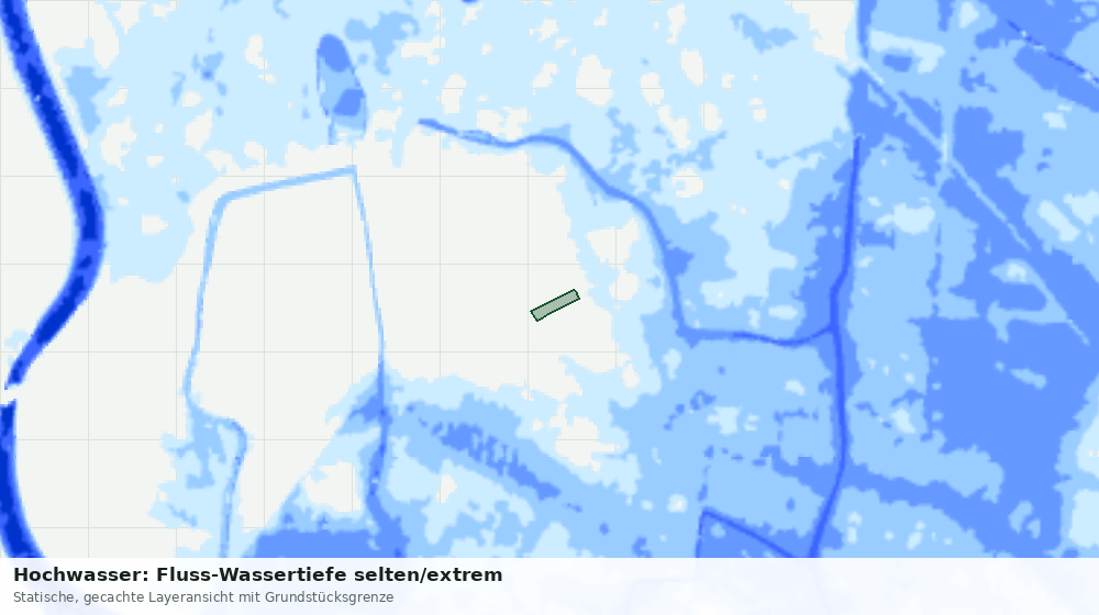 Statische Kartenansicht: Hochwasser: Fluss-Wassertiefe selten/extrem