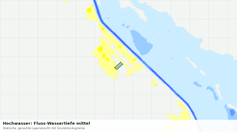 Statische Kartenansicht: Hochwasser: Fluss-Wassertiefe mittel