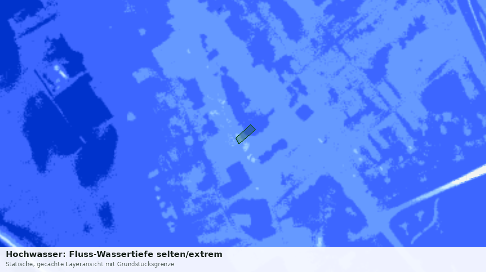 Statische Kartenansicht: Hochwasser: Fluss-Wassertiefe selten/extrem