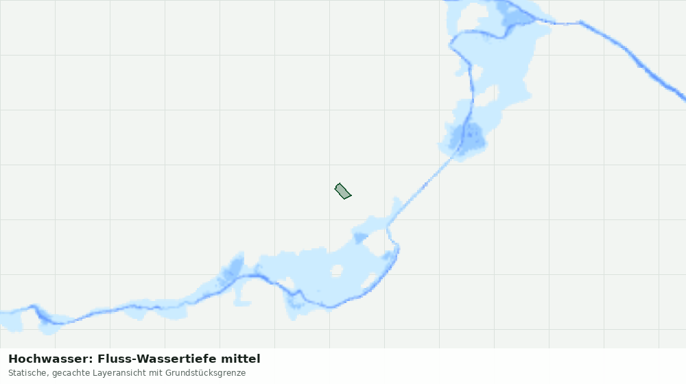 Statische Kartenansicht: Hochwasser: Fluss-Wassertiefe mittel