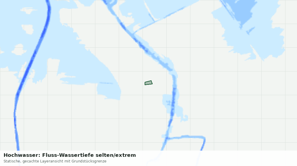 Statische Kartenansicht: Hochwasser: Fluss-Wassertiefe selten/extrem