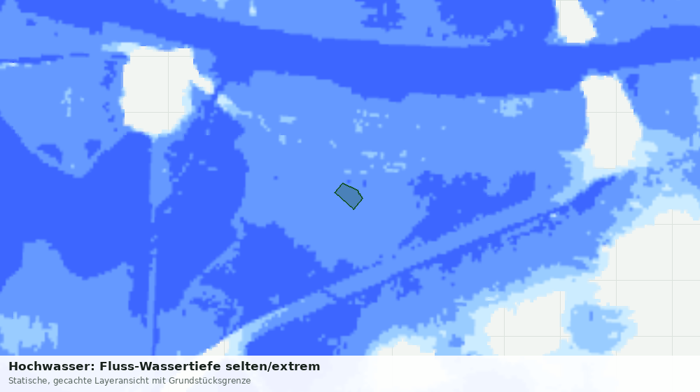 Statische Kartenansicht: Hochwasser: Fluss-Wassertiefe selten/extrem