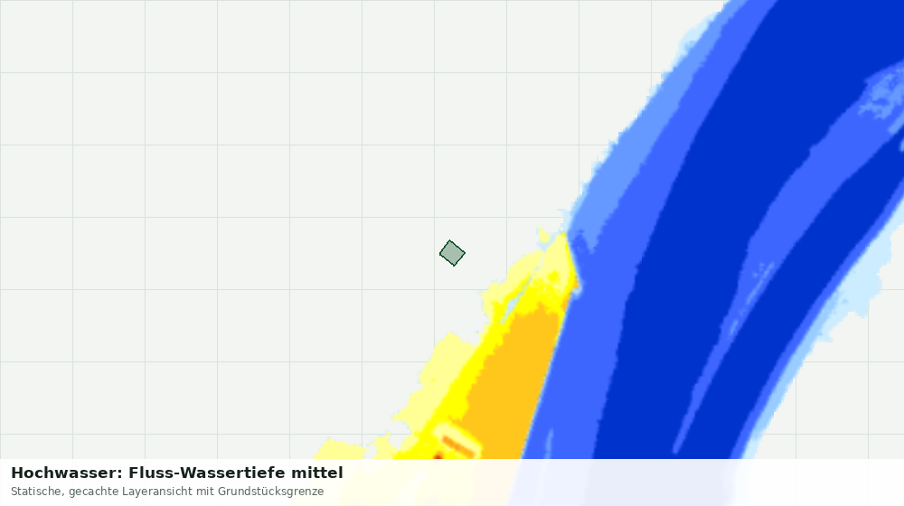 Statische Kartenansicht: Hochwasser: Fluss-Wassertiefe mittel