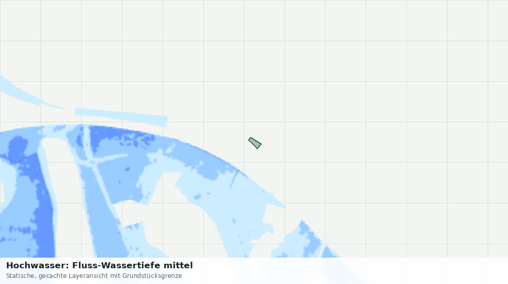 Statische Kartenansicht: Hochwasser: Fluss-Wassertiefe mittel