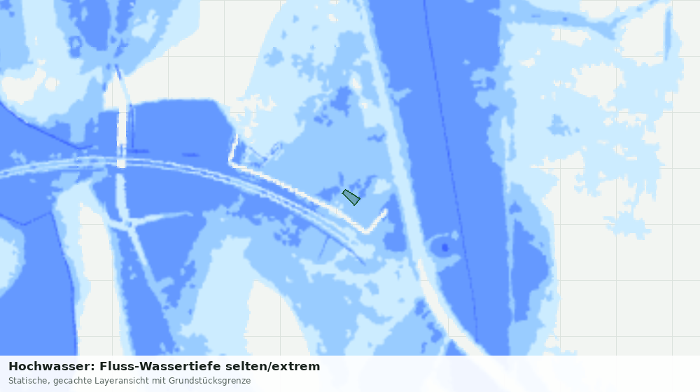 Statische Kartenansicht: Hochwasser: Fluss-Wassertiefe selten/extrem