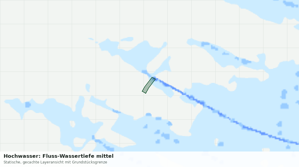 Statische Kartenansicht: Hochwasser: Fluss-Wassertiefe mittel