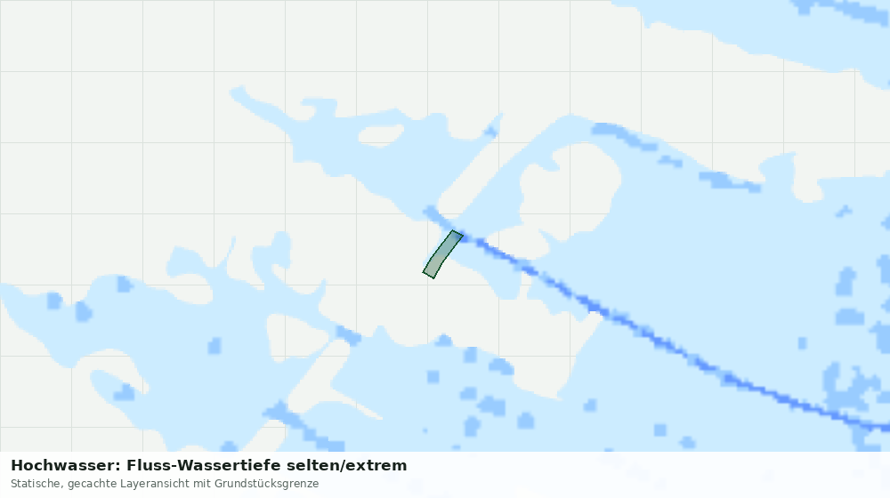 Statische Kartenansicht: Hochwasser: Fluss-Wassertiefe selten/extrem