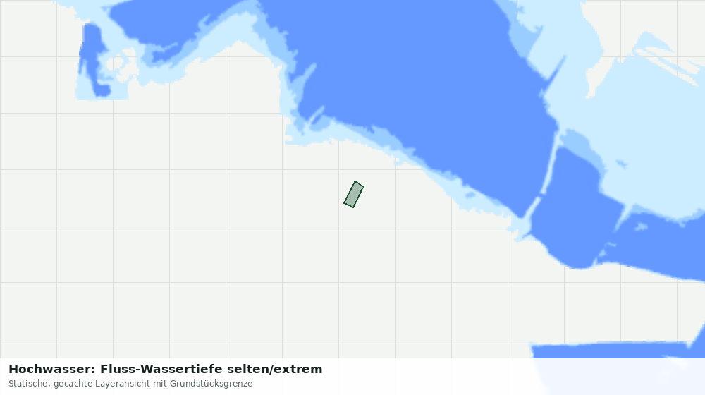 Statische Kartenansicht: Hochwasser: Fluss-Wassertiefe selten/extrem