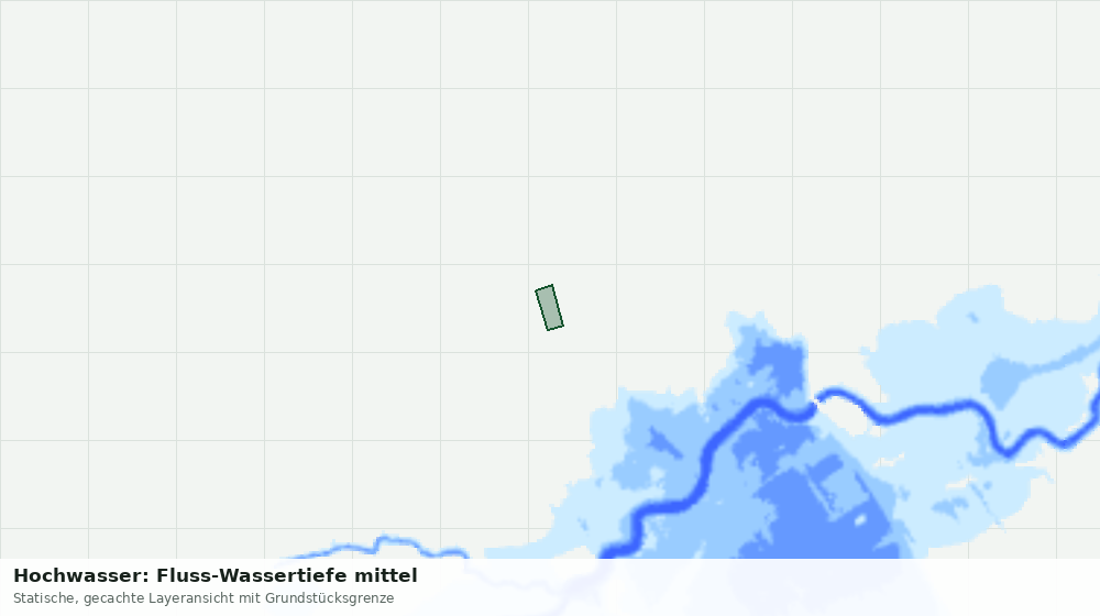 Statische Kartenansicht: Hochwasser: Fluss-Wassertiefe mittel